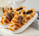 Autumn And Winter Home Velvet Thick Bottom Anti Slip Cotton Slippers