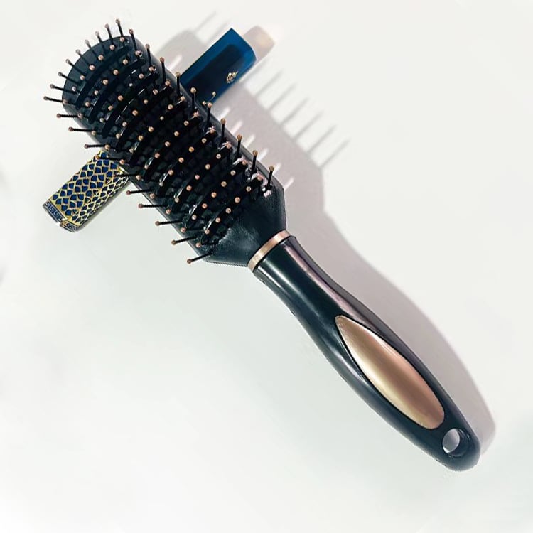 Household curly hair comb men's and women's air cushion airbag massage comb ribs comb inner buckle styling hair cylinder roll comb