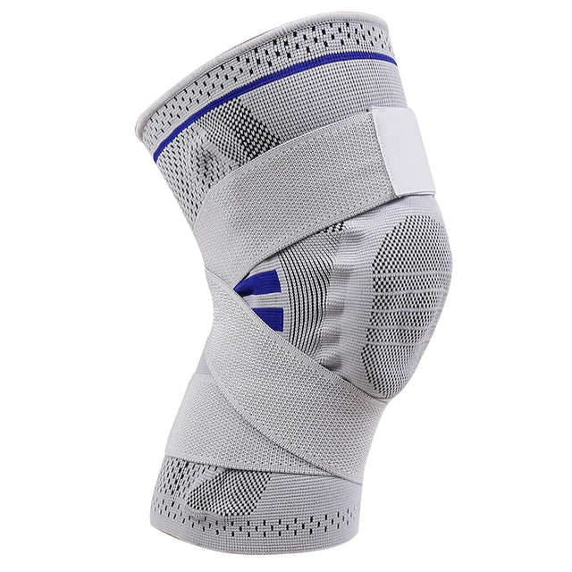 Professional Knee Brace Detachable Elastic Belt Silica Gel Knee Pad Support Workout Running Basketball Compression Leg Sleeve - TrendTrove