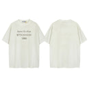 Distressed Washed Gradient Print Cotton T-shirt