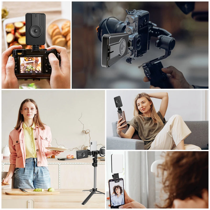 Mobile phone fill light 5 color temperature mini portable live video conference fill light - TrendTrove