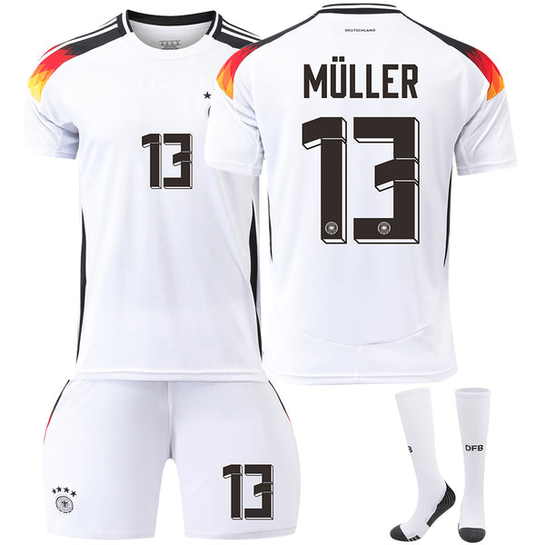 Germany home No. 13 Muller European Cup jersey 7 Havertz 8 Kroos football uniform men's suit - TrendTrove