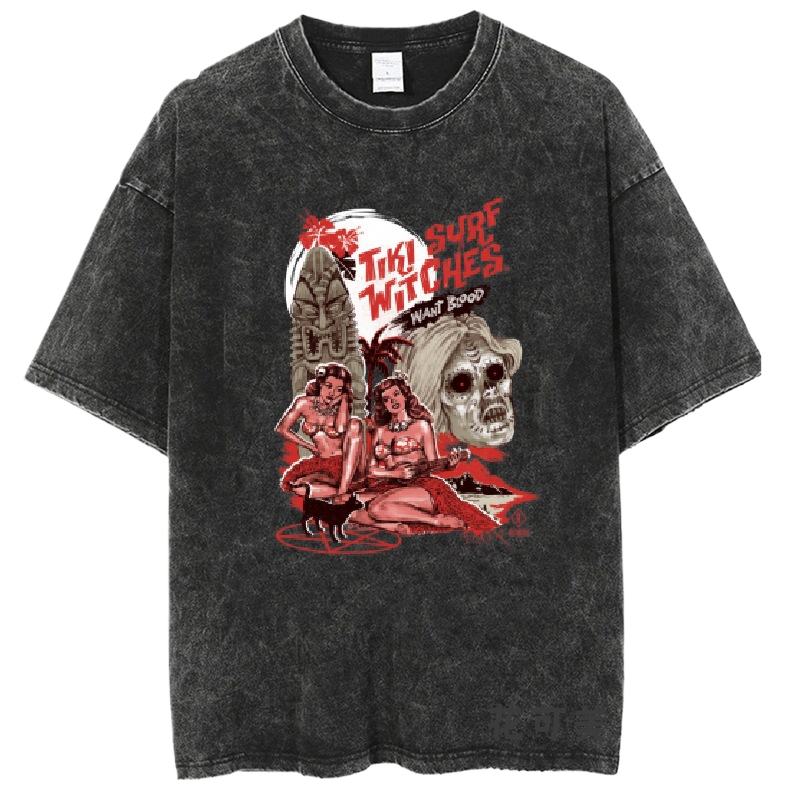 Washed and distressed T-shirt