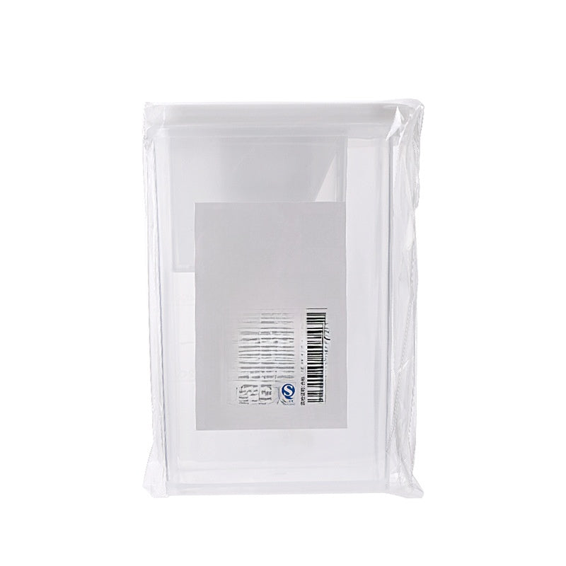 With marked measuring cups and a rice bucket