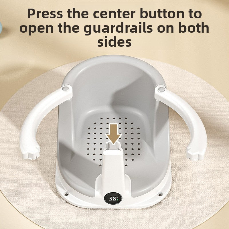 Baby Bath Seat Support Rack with Temperature Sensing