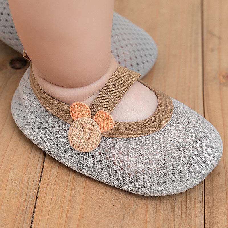 New Baby Floor Socks Baby Shoes Socks Indoor Shoes Dispensing Non-Slip Soft Bottom Mesh - Suni