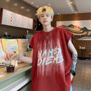 Alphabet Graffiti Men's Loose Fit Cotton T-Shirt