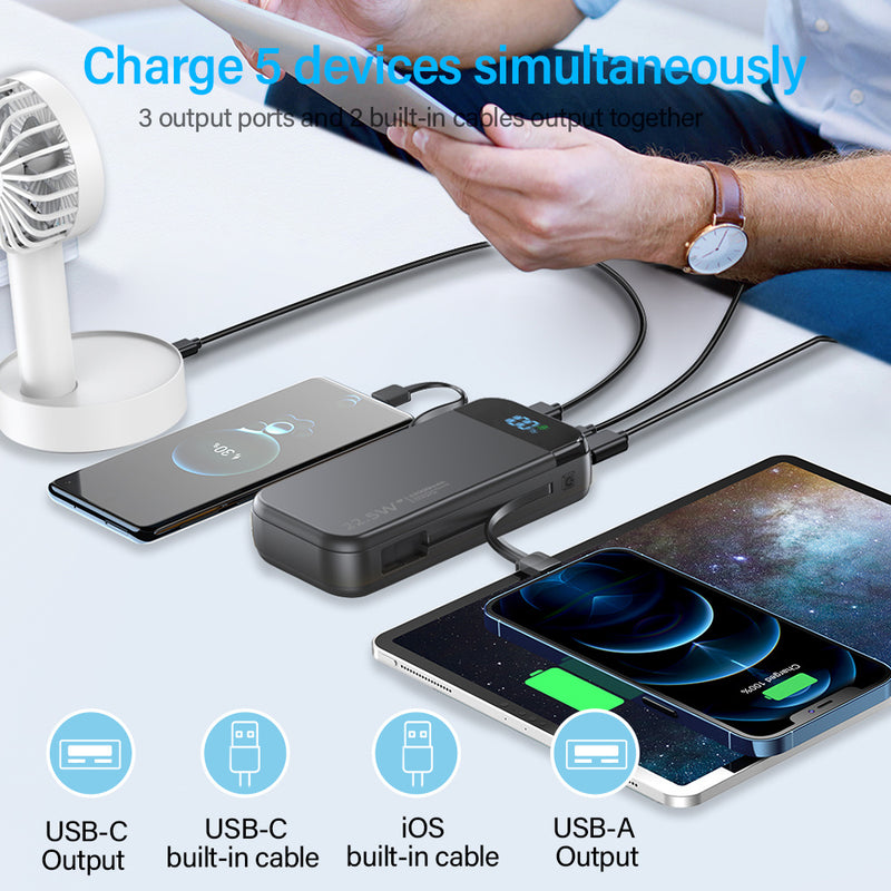 Comes With A 2-wire Digital Display Super Fast Charging Power Bank