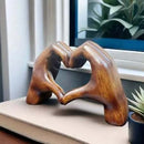 Creative Heart-Shaped Resin Statue Home Decoration