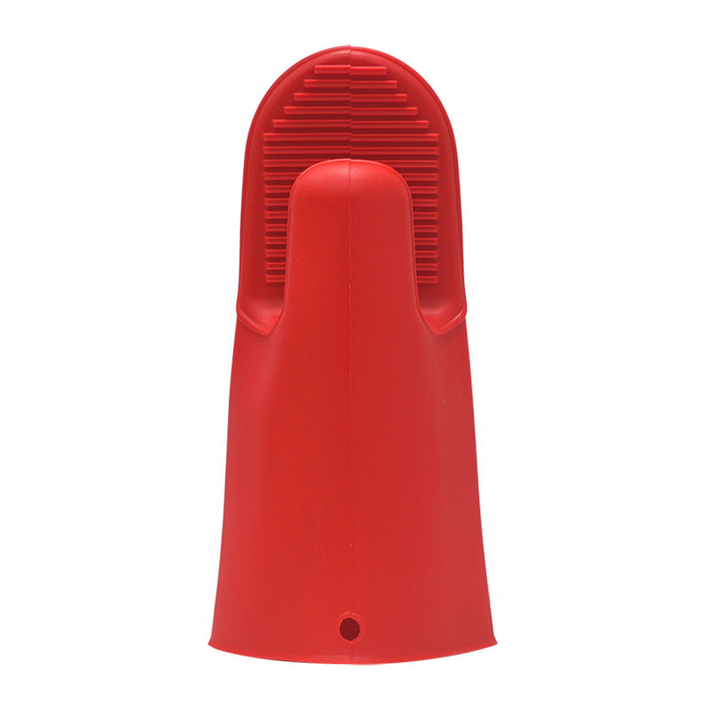 Hot Resistant And Wear-Resistant Thickened Two Finger Kitchen Waterproof Multipurpose Silicone Gloves