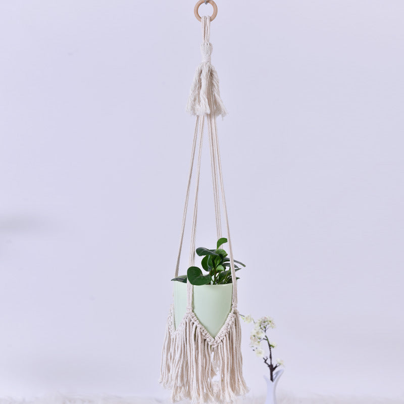 Handmade Woven Hanging Net Bag for Flower Pots