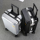 Aluminum Frame Trolley Case with USB Port and Combination Lock