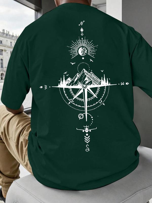 Printed men's casual fashion brand letter jersey T-shirt