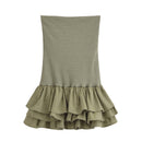 Stitching Tube Top Short Dress