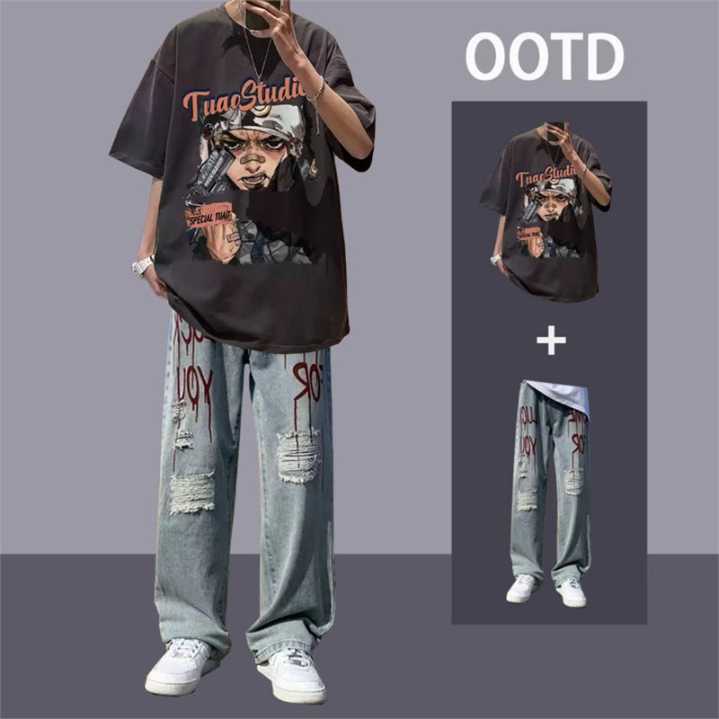 Short-sleeved T-shirt set