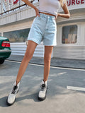 High Waist Loose Casual Women's Denim Shorts