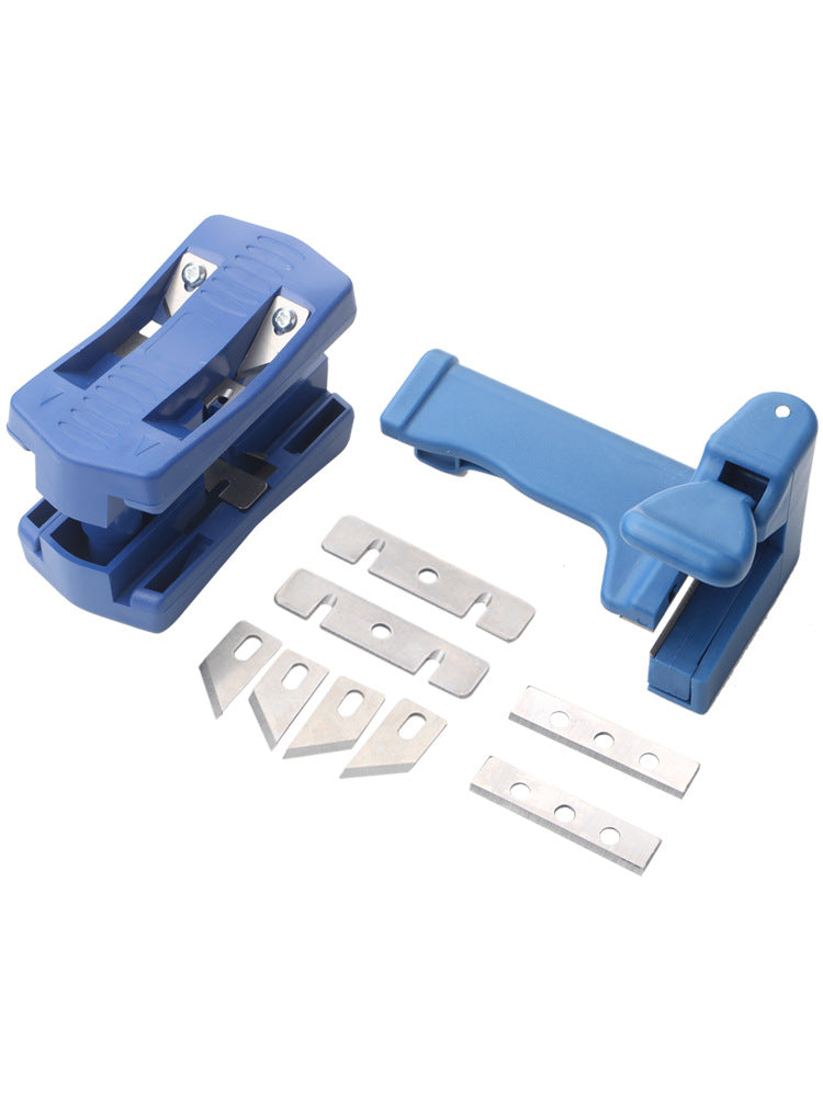 Manual Woodworking Edge Trimmer and Planer Tool with Spare Blades