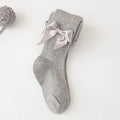 Spring And Autumn New Children's Pantyhose Bow Cotton White Baby Socks Medium Thick Foreign Girl Leggings - Suni