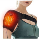 Shoulder therapy electric heated shoulder wrap brace vibration massage powered by portable charger - TrendTrove