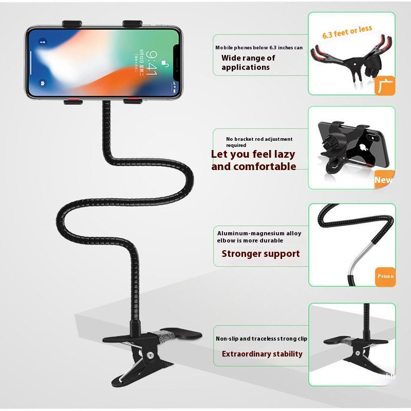 Metal Lazy Stand Gadget Bedside Mobile Phone Clip Watching Drama Rotary Multifunctional Universal Desktop