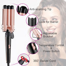Multi-functional 5-in-1 Hair Curler with Interchangeable Heads