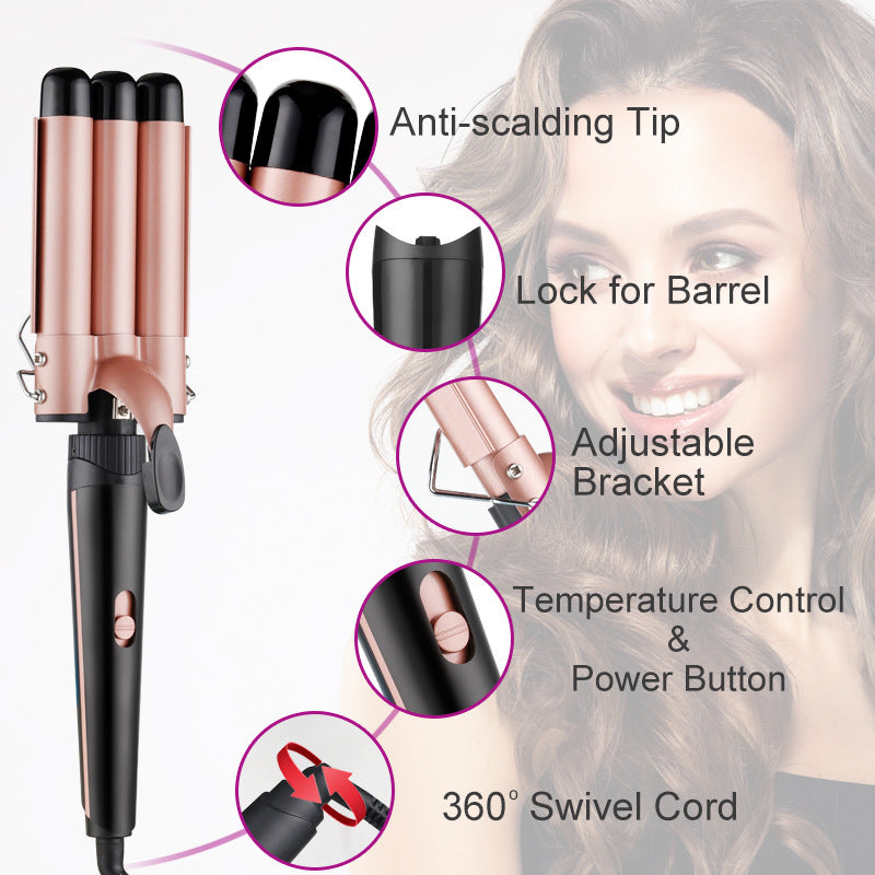 Multi-functional 5-in-1 Hair Curler with Interchangeable Heads
