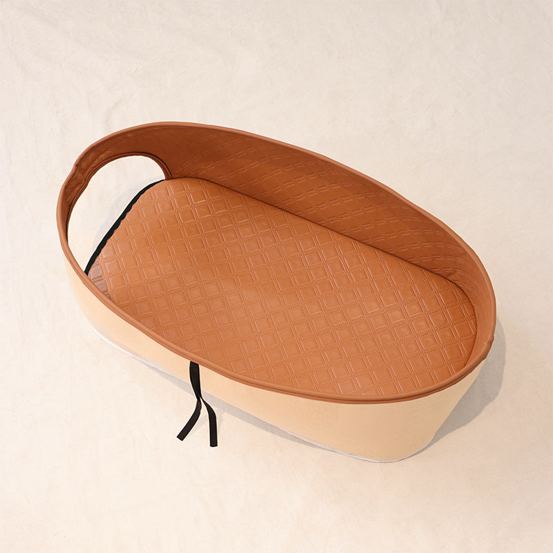 Pet Cart All-inclusive Sitting Basket Set Leather Waterproof Changing Mat Car Basket Set Four Seasons Universal Cart Accessories Sleeping Mat