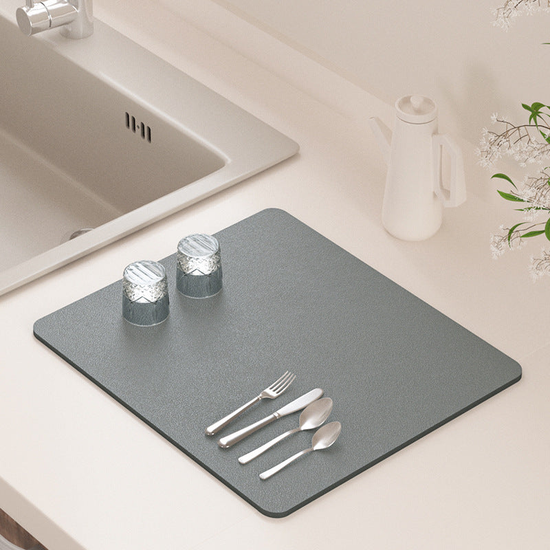PU Leather Kitchen Countertop Drain Mat