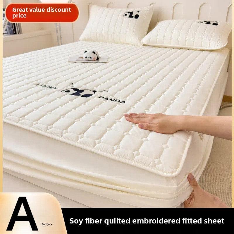 Class a Raw Cotton Soy Fiber Quilted Bed Sheetss All-Inclusive