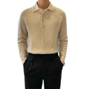 Men's light mature style long-sleeved knitted sweater
