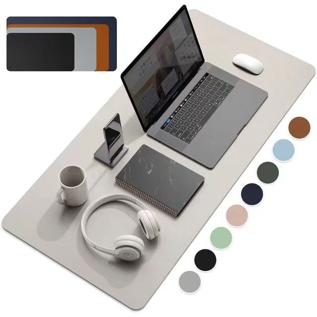 Leather Mouse Pad Large Desk Mat Waterproof Customizable Office Writing Pad
