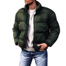 Men's Stand Collar Thickened Polyester Cotton Jacket