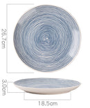 Creative Annual Ring Line Ceramic Dinner Plate Set