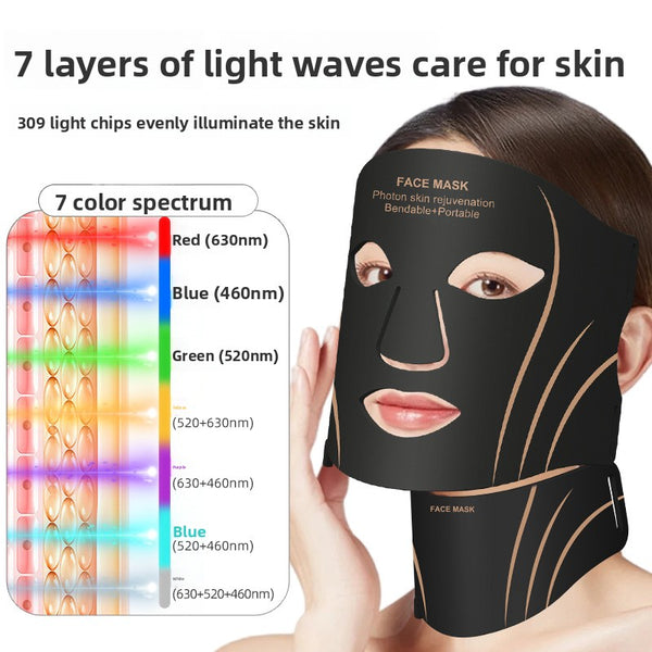Silicone Red Light LED Beauty Mask for Skin Rejuvenation