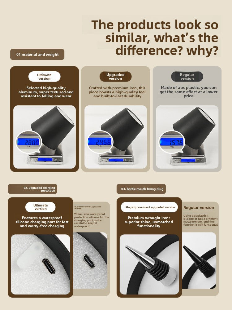 Bottle-shaped lamp - plug-in bedside lamp