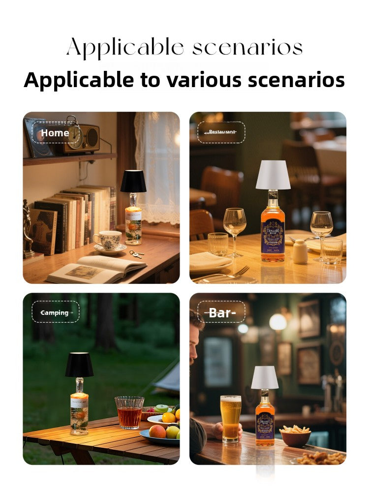 Bottle-shaped lamp - plug-in bedside lamp