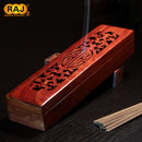 Rosewood Incense Burner Box with Inlaid Shell