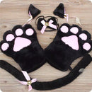 Selling Cute Suit Cat's Paw Gloves 5-piece Set Maid Nekopara Cat's Paw Bow Tie