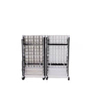 Folding Wheeled Double-Layer Iron Clothes Drying Rack
