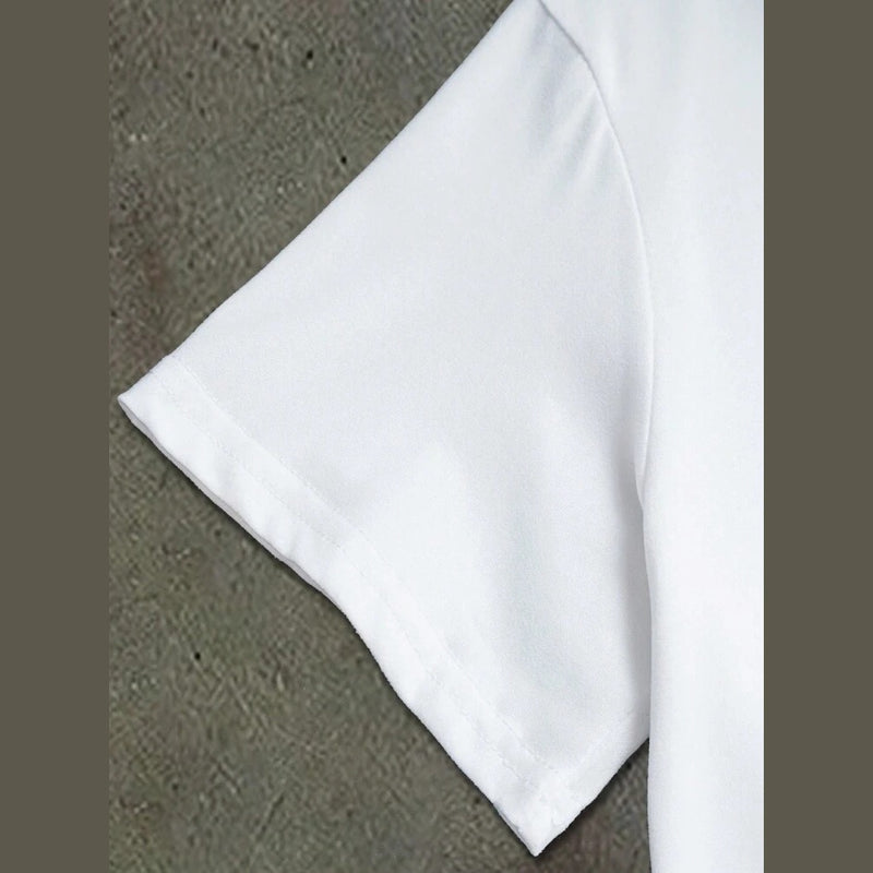 Men's short-sleeved cotton T-shirt with fun pattern