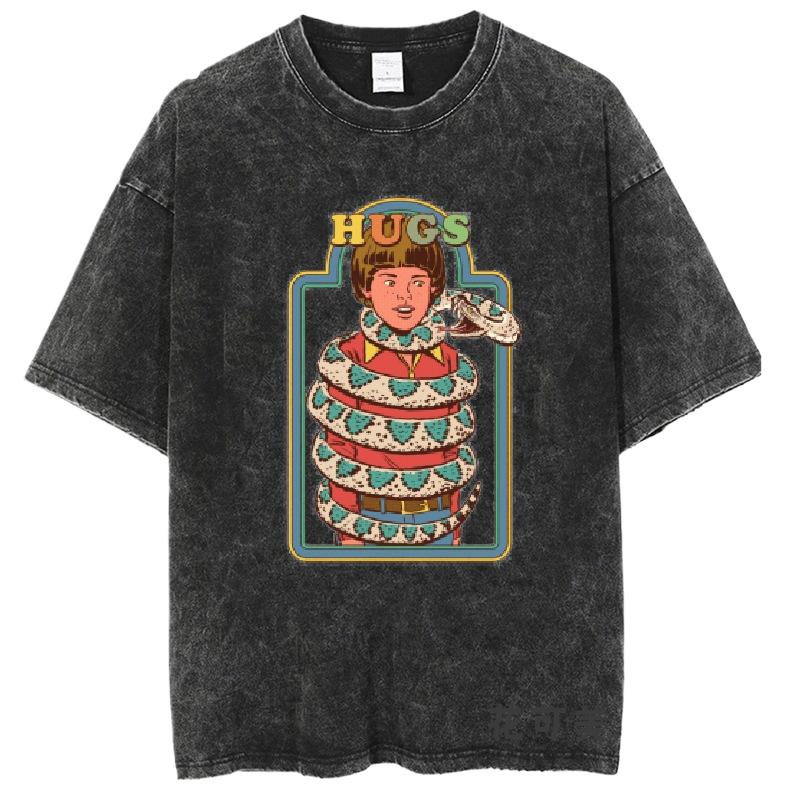 Washed and distressed T-shirt