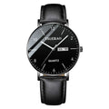 Men's Waterproof Quartz Watch with Double Calendar and Luminous Feature