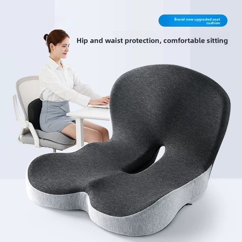 Memory Foam Seat Cushion with Backrest for Office and Home