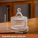 Glass Storage Jar with Lid for Candy Makeup Brush Tea