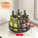 Adjustable Rotatable Metal Kitchen Spice Storage Rack