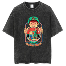 Washed and distressed T-shirt