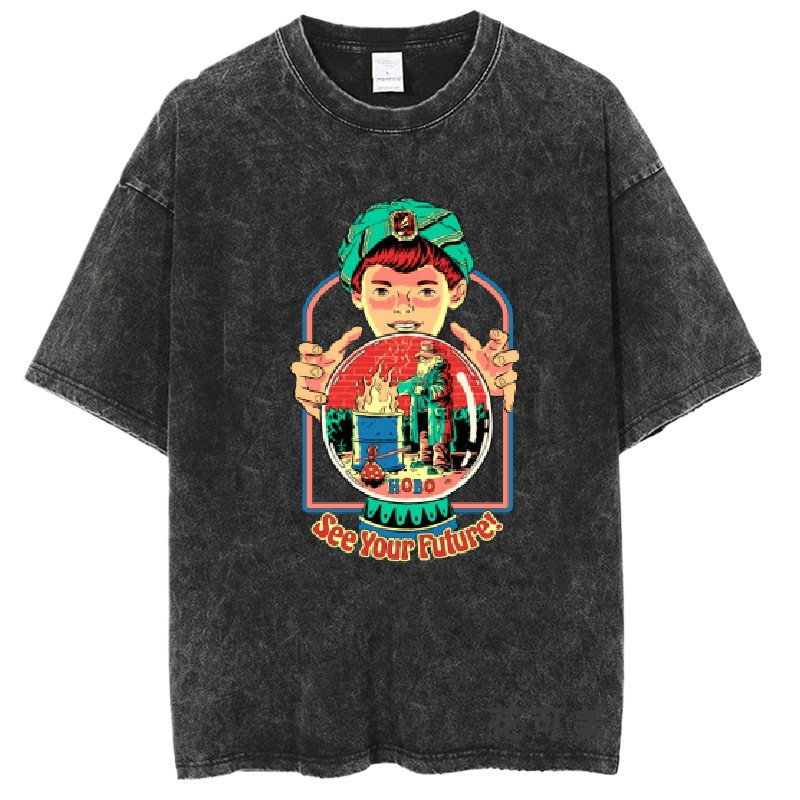 Washed and distressed T-shirt