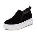 Genuine Leather Women's Loafers with Thick Sole