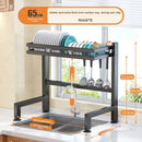 Kitchen Sink Dish Drying Rack with Adjustable Layers