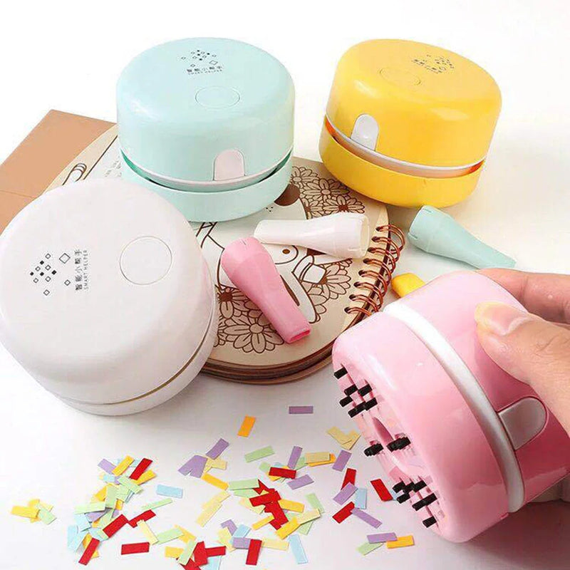 Mini Desktop Vacuum Cleaner Charging Wireless Handheld Keyboard Cleaning Vacuum Cleaner Student Eraser Pencil Dust Removal - TrendTrove